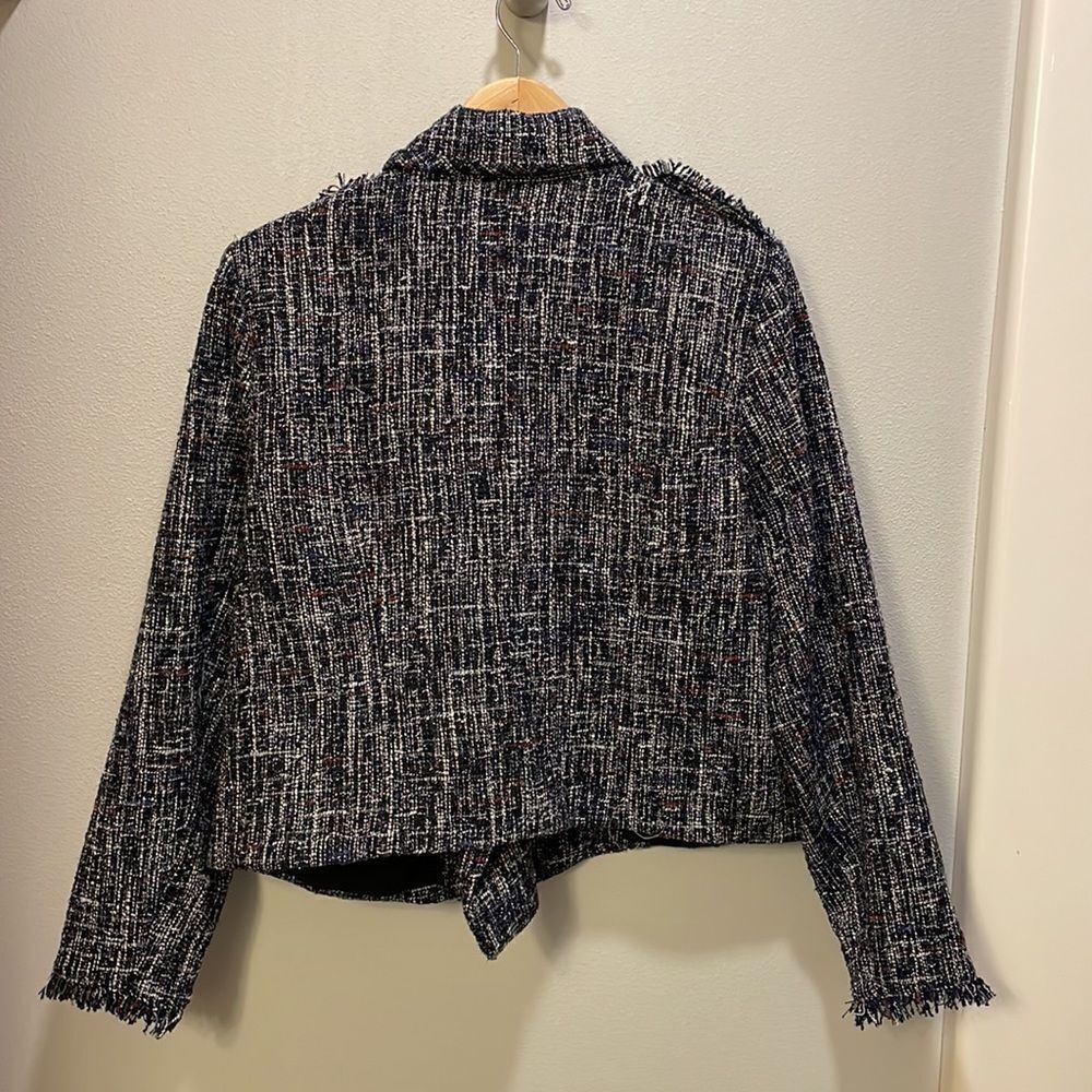 Eloquii woman’s black and white and blue tweed jacket - Picture 10 of 12